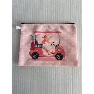 COSMETIC BAG GOLF GIRL POUCH BAG FOR GOLF CART PINK